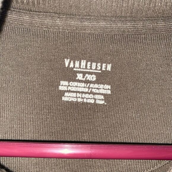 Van Heusen cotton blend quarter zip pullover w/stripes XL Men - Picture 5 of 6